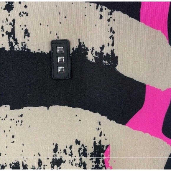 Jamie Sadock Golf Top Mock 1/4 zip Short Sleeve Rock Stripe Spandex Small EUC - Picture 4 of 10